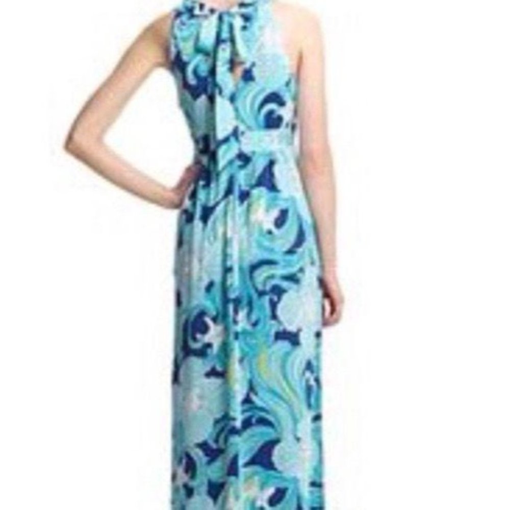 Lilly Pulitzer Blue Do the Wave Petra Maxi Dress - Picture 5 of 5